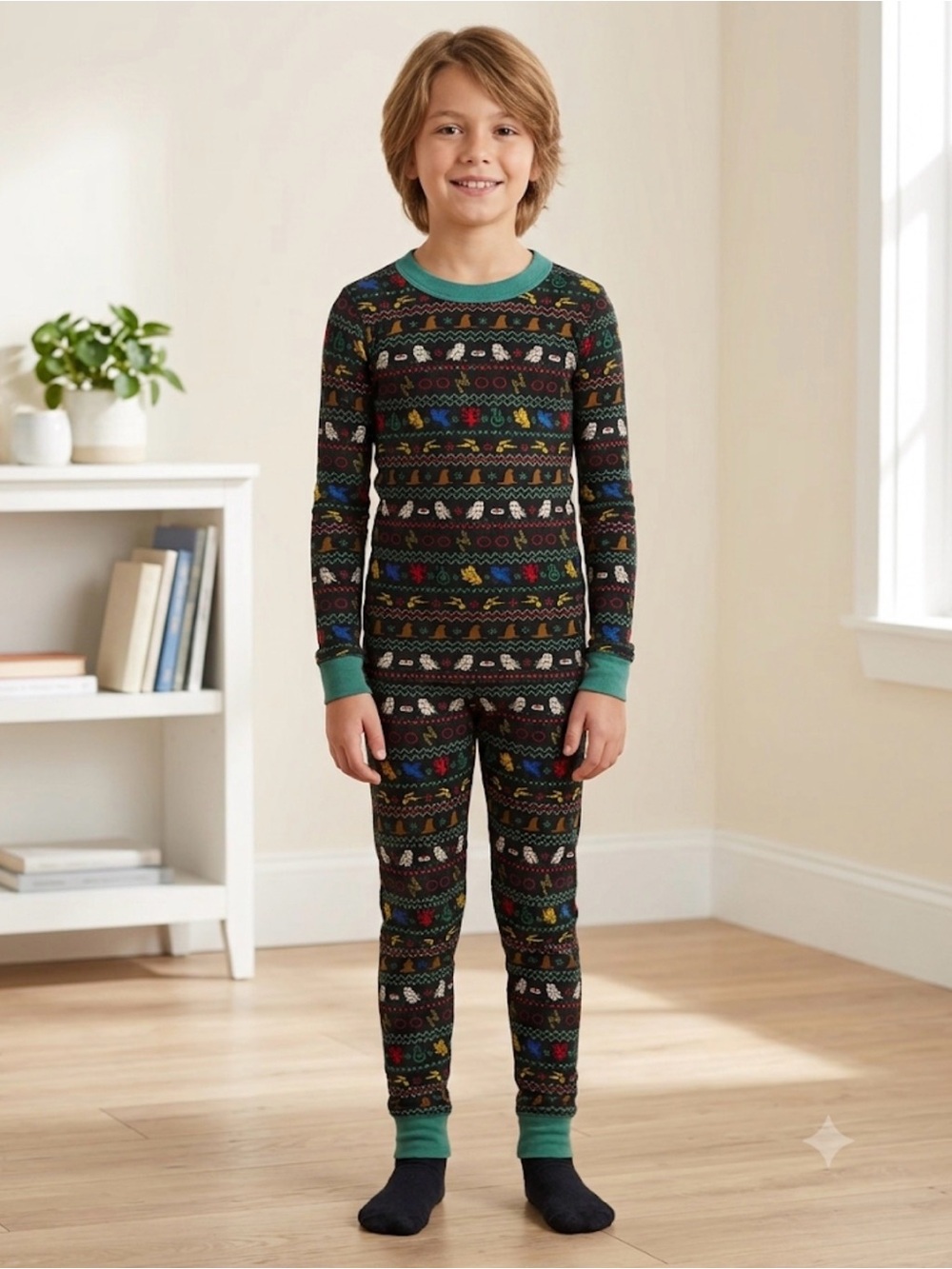 Hanna Andersson x Harry Potter Fair Isle Pajamas Size 10